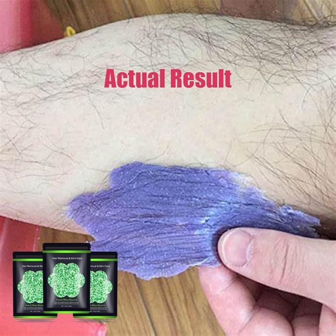 Wax Beads for Hair Removal 10.5oz (300g), Auperwel Hard Wax Beads Beans for Sensitive Skin Brazilian Waxing, Face, Bikini, Eyebrow, Legs, Painless for Women Men, 3 packs Kit with 10 Sticks