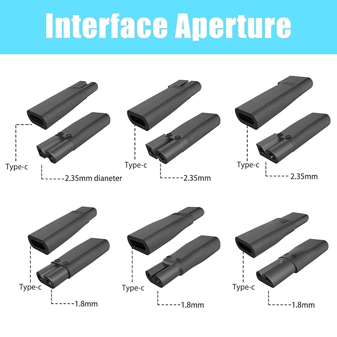 Upgraded 9PCS Replacement Shaver Charger Compatible with a Various Types of Electric Hair Clippers, Beard Trimmers, Shavers, Beauty Instruments,Desk Lamps,Purifiers,Charging Cable Type-C Power Cord