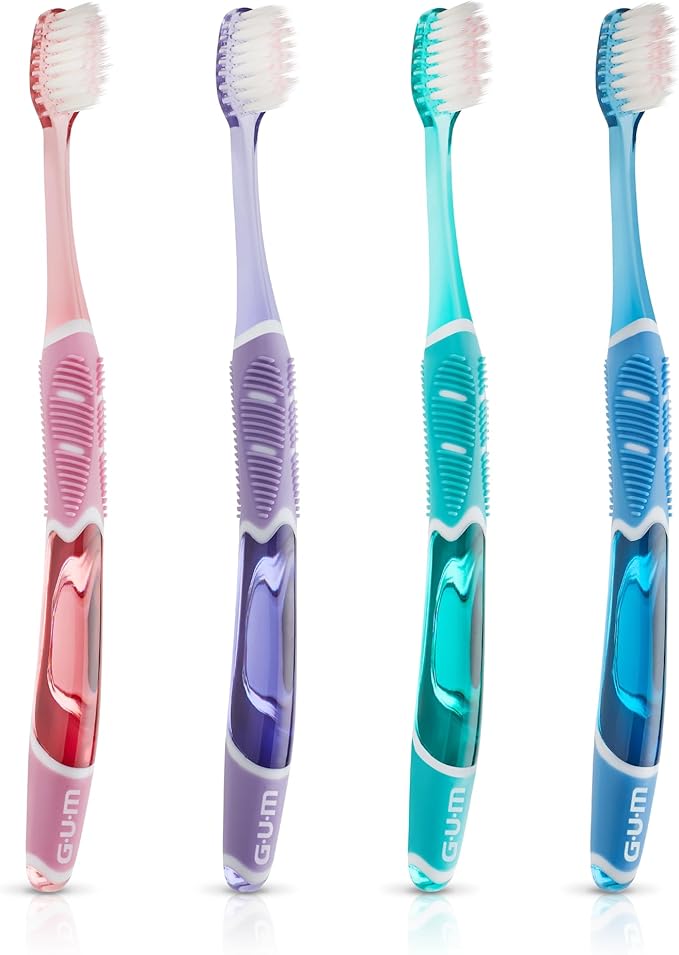 GUM Technique Deep Clean Sensitive Toothbrush, Compact Head & Ultra Soft Tapered Bristles for Adults with Sensitive, 1ct (12pk)