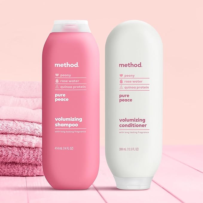 Method Pure Peace Volumizing Shampoo and Conditioner, Enhance Volume and Tranquility for Fuller, Healthier Hair, 1 CT.