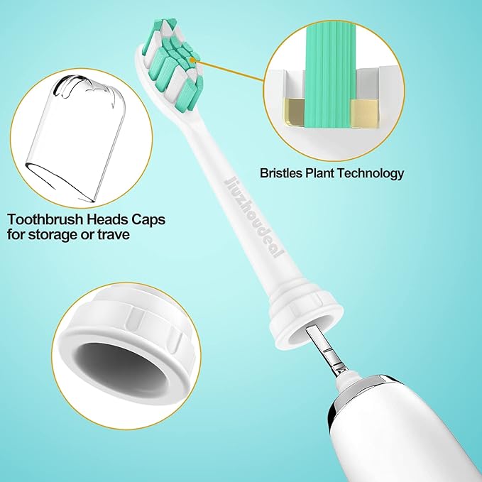 Replacement Toothbrush Heads Compatible with Philips Sonicare: Electric Brush Heads for Sonicare C2 Plaque Control Protective Clean 4100 5100 6100 Toothbrush, 10-Pack