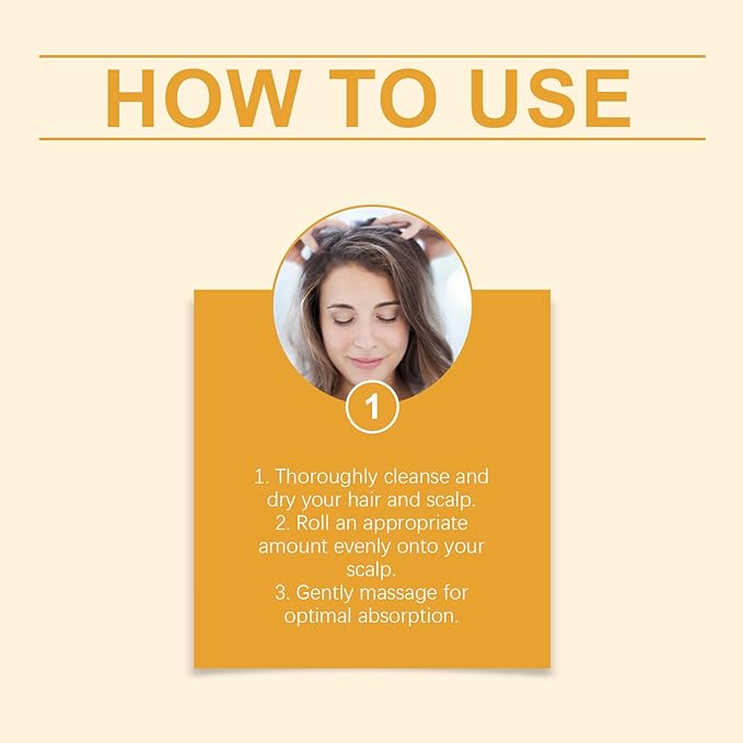 30mL Roll-On Hair Density Serum For Thinning Hair – Anti Hair Loss Treatment With Biotin & Rosemary Oil To Strengthen Roots And Revitalize Scalp