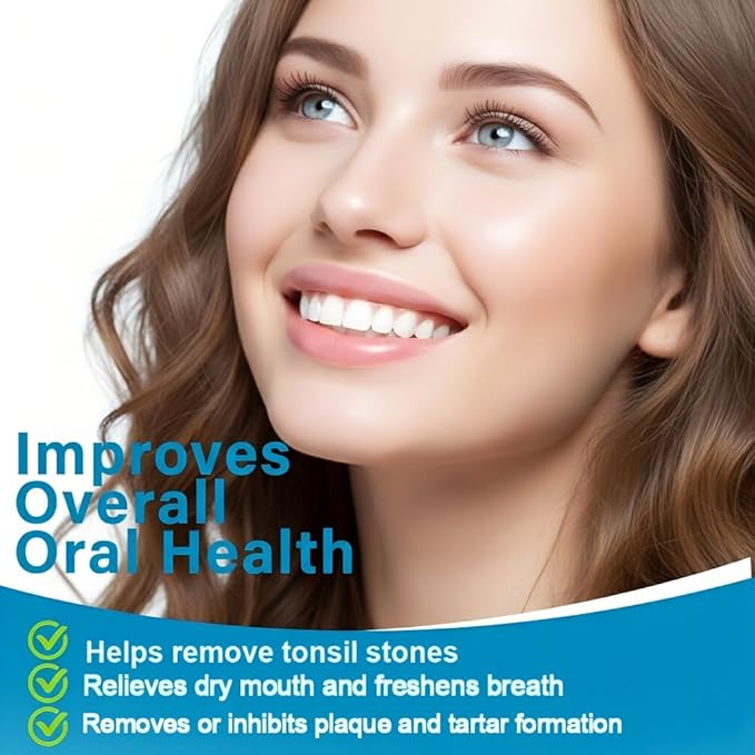 Tonsil Stone Mouthwash, Alcohol-Free Oral Rinse for Tonsil Stone Removal & Prevention, Deep Cleansing Bad Breath Treatment, Fresh Mint Flavor