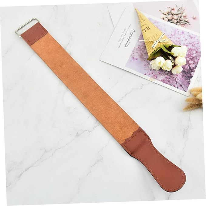 Beaupretty Double-Sided Razor Strop Tool for Hair Removal Convenient Shaver Sharpening Strap for Home Use Sturdy Leather Sharpening Belt for Men
