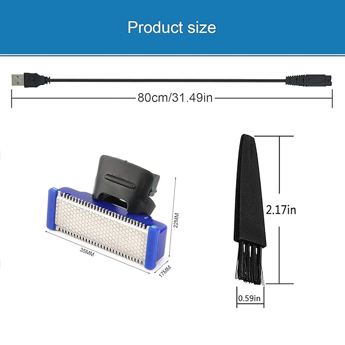 LinMei Solo Replacement Head Compatible for 1st Generation Microtouch Solo Mens Shaver with USB Charger for Electric Micro Trimmer