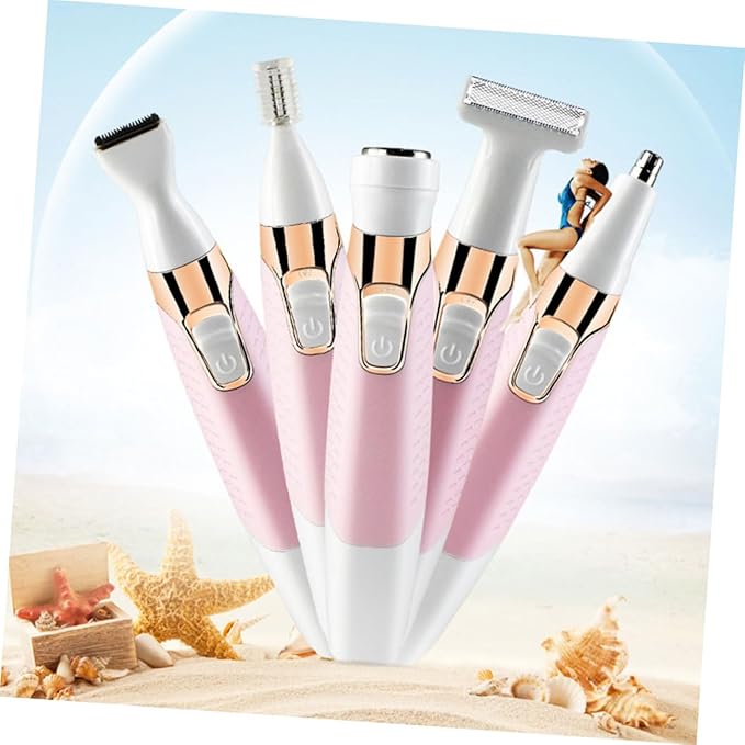 FOMIYES Rechargeable Hair Cutter Shaver for Women Multifunctional Trimmer and Eyebrow Washable Electric Depilator for Facial Hair Removal