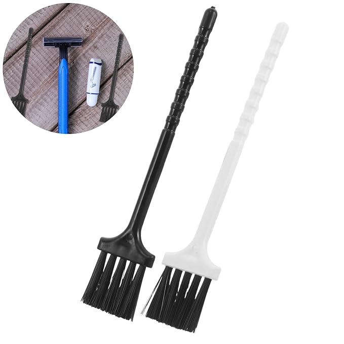 Homoyoyo 20pcs Razor Cleaning Brush Set with Long Handle, Mini Scrub Brushes for Electric Shaver, Multifunctional Personal Grooming Tool for Men’s Shaving Maintenance