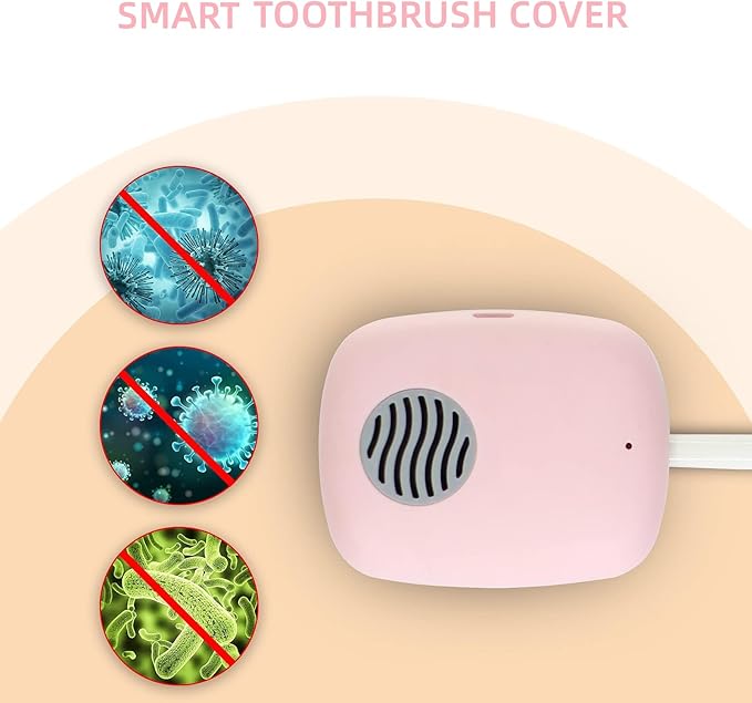 Toothbrush Travel Cover, Toothbrush Travel Case With Air Drying Function, Rechargeable Portable Toothbrush Travel Container (pink)