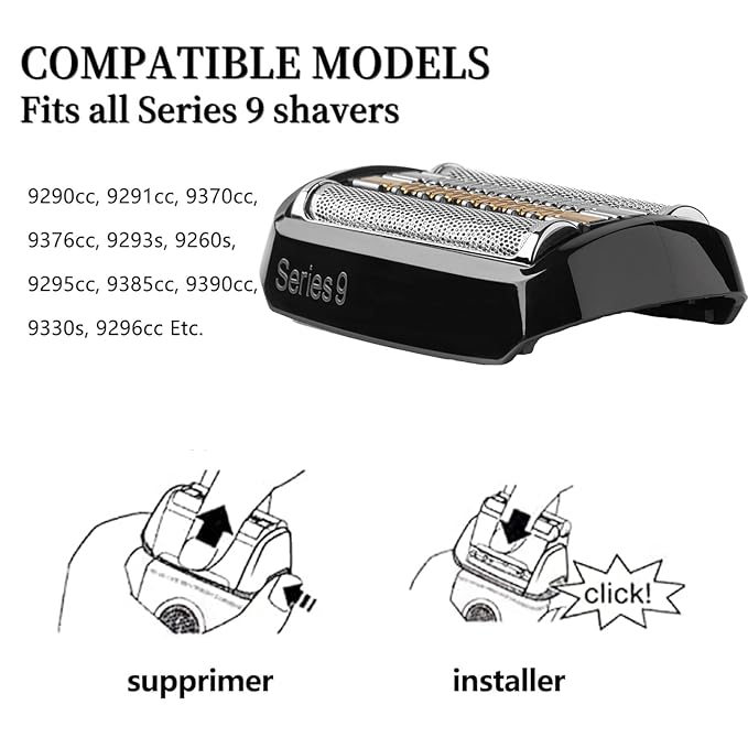 Series 9 Electric Shaver Replacement Head 92B Compatible with Braun S9 Sport Replacement Head, 92B Foil Blades for All Series 9 Shavers 9477cc,9330s,9465cc,9460cc,9419s,9390cc,9385cc