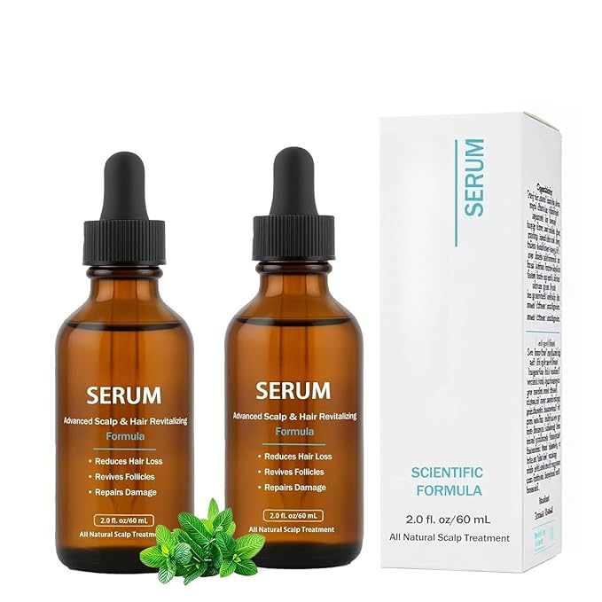 Hair Regrowth Serum,Protect Hair Follicles, Thickening and Healthier Scalp for Men & Women,Helps Reduce Shedding & Support Healthy-Looking Hair 2 Fl Oz (2Pcs)