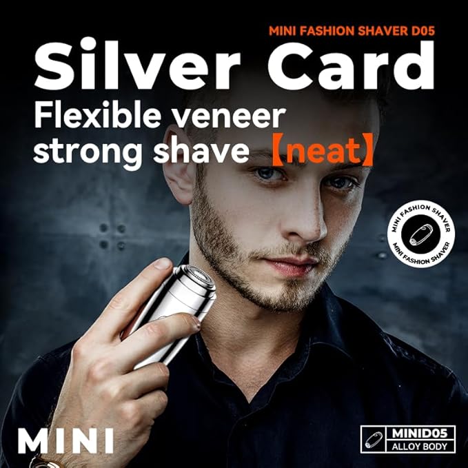 Professional Mini Electric Razor for Men - 12000RPM Wet & Dry Shaver, USB-C Rechargeable, Waterproof, Portable with Travel Organizer & Lock - Ideal Gift for Men