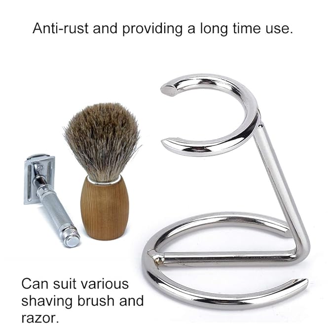 Shaving Brush Stand, Shave Brush Holder, Stainless Steel For Daily Personal Shaving And Barber Tool for Salon