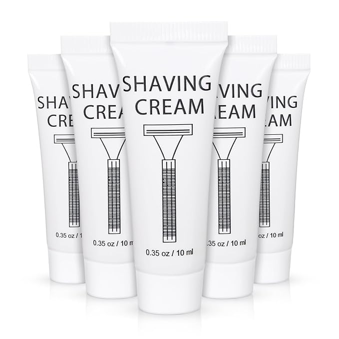 Pack of 20 Disposable Shaving Cream Bulk, Individually Wrapped, 10g/0.35 oz, Travel Size Hotel Toiletries Amenities