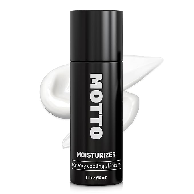 MOTTO Men's Face Moisturizer: "A Cold Plunge For Your Face". ICE COLD Hydrating Cream, Lightweight & Non-Greasy for Daily Use. Soothes & Cools Instantly.