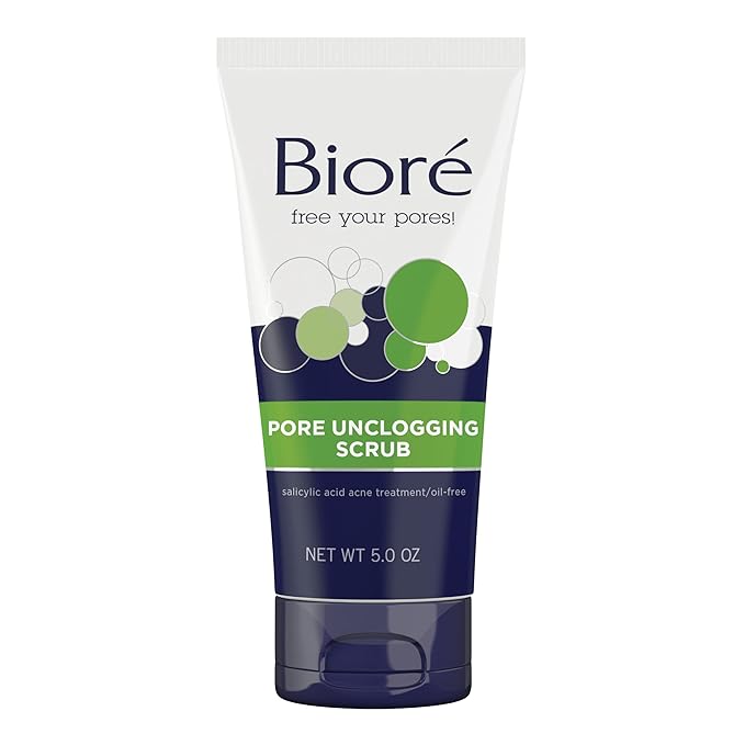 Bioré Daily Make Up Removing Cloths, Facial Cleansing Wipes & Pore Unclogging Scrub, Removes Excess Dirt and Oils, Face Scrub, with Salicylic Acid, Oil Free, 5 Ounces (HSA/FSA Approved)