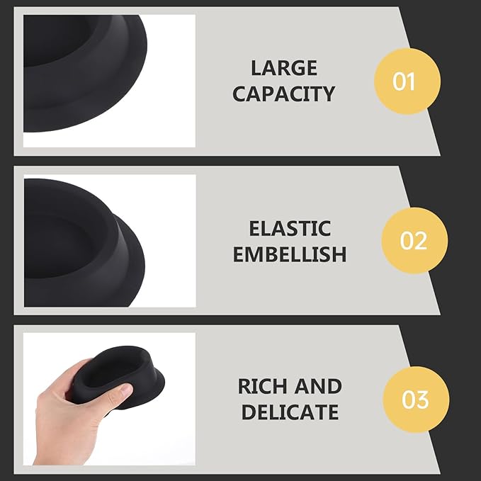 Mipcase Silicone Shaving Soap Bowl for Men 6.3X4.3X1.6 Inch Large Capacity Shave Bowl Durable Material for Home Barber Use