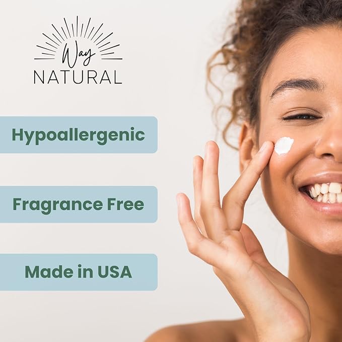 Goat Milk Lotion, Fragrance-Free - Natural Facial Moisturizer for Women & Men w/Aloe - Hydrating Face Moisturizer for Dry Skin, Day & Night - Unscented Goat Milk Face Cream - 2oz Tube
