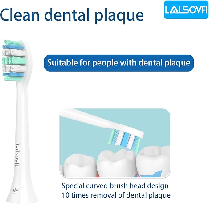 Toothbrush Replacement Heads Compatible with Philips Sonicare and More Click-on Handles 12 Pack