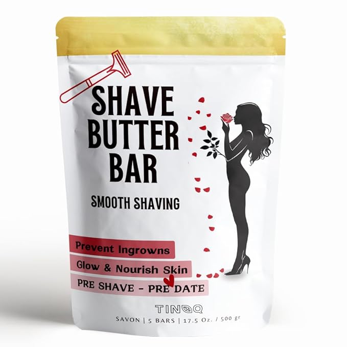 Hypoallergenic Bar Soap for Women | Nourishing Shaving Bar | Smoothes Razor Bumps & Ingrown Hairs | Natural & Organic Ingredients | 5 Bars