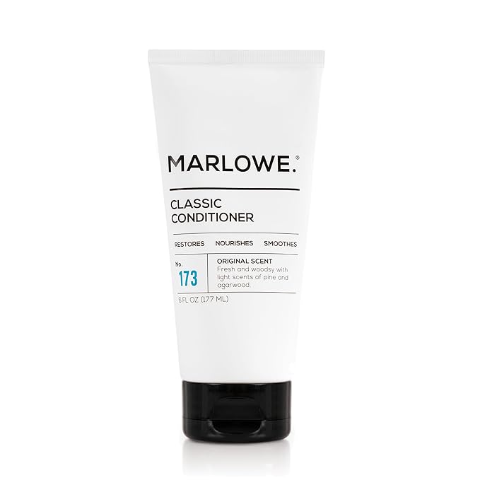 MARLOWE. No.173 Classic Mens Conditioner, Restores, Nourishes and Smooths Hair with Moisturizing Argan & Coconut Oil, Original Fresh & Woodsy Scent, All Hair Types, Paraben & Phthalate Free, 6 Fl Oz