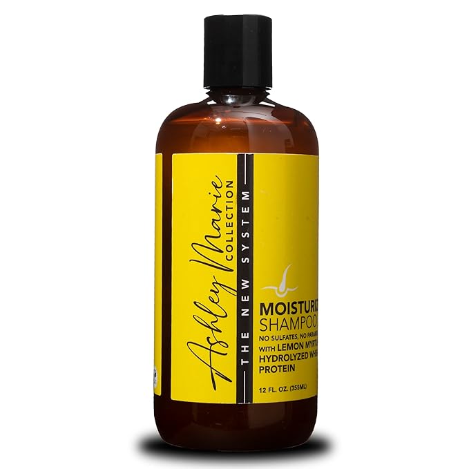The Hair Diagram - Ashley Marie Moisturizing Shampoo - Natural Cleansing & Strengthening - Restorative Lemon Myrtle Shampoo with Hydrolyzed Wheat Protein - Color Safe - Paraben & Sulfate Free - 12oz