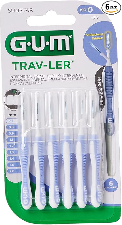 GUM Trav-ler interdental brush 0.6 mm light blue (6 pc) by Gum