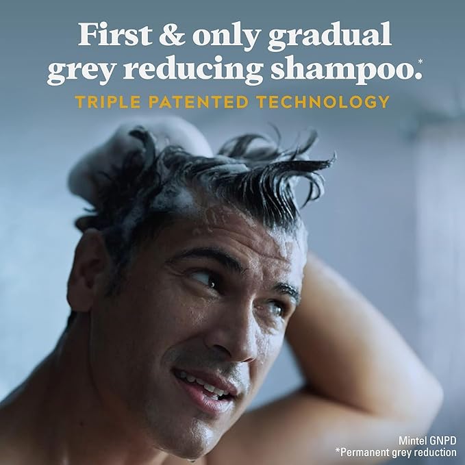 Just for Men Control GX Grey Reducing 2-in-1 Shampoo and Conditioner, Gradual Hair Color with Keratin for Stronger Thicker and Healthier Looking Hair, 6 Fl Oz - Pack of 2