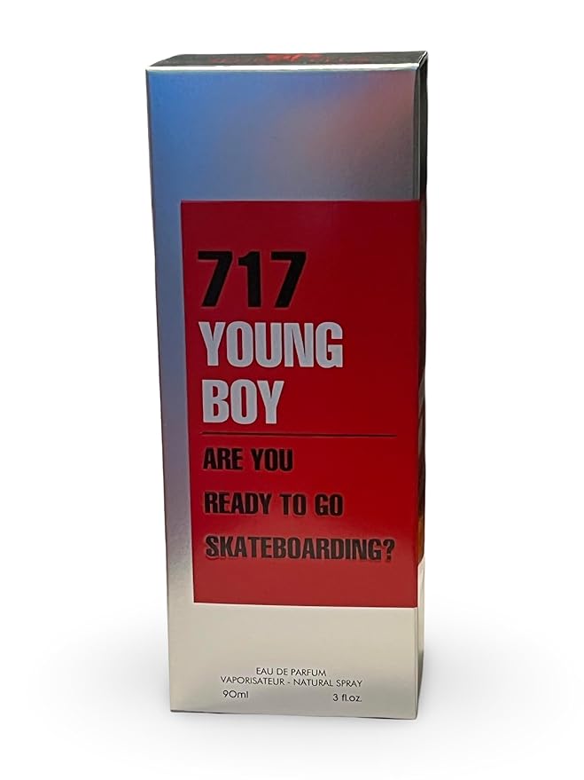 717 Young Boy Eau de Parfum for Men, Are You Ready To Go Skateboarding, 3 Fl Oz, Floral-Fruity Fragrance