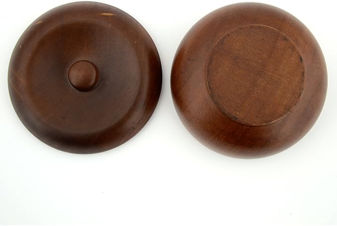 Grandslam Wooden Shaving Bowl with Lid Shaving Soap Bowl for Men Easy to Lather Fits Wet Shaving (Oak Wood)