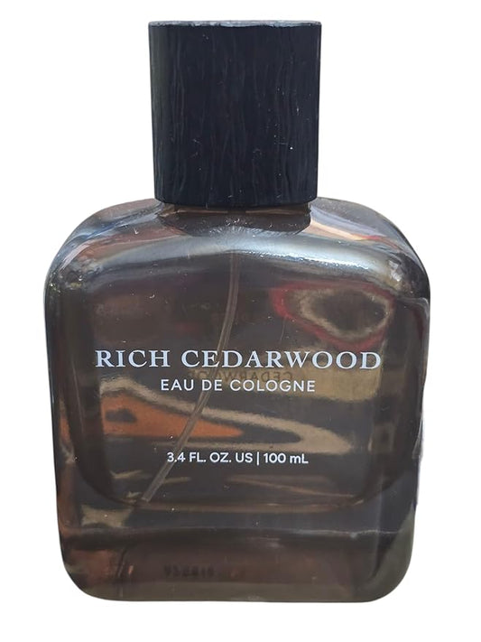 Rich Cedarwood by Tru Fragrance 3.4 oz Men's Eau De Cologne Spray Unboxed