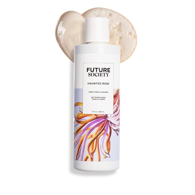 Future Society Haunted Rose Body Wash - Luxury Smoky Floral Scented Body Cleanser with Notes of Black Pepper, Rose, Amber & Sandalwood - Gentle Moisturizing Cleanser - Scented Shower Gel - 8oz