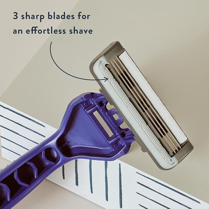 Harry's Men's Disposable Razors, 3-Blade Razors with Lubricating Strip and Pivoting Head, 4 Count