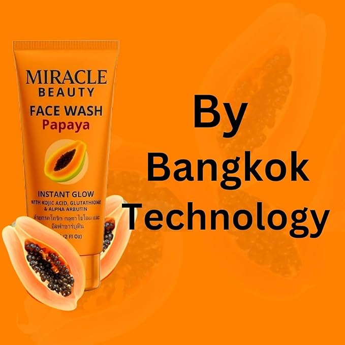 MACARIA Miracle Beauty Papaya Daily Routine Face Cleanser Instant Glow face wash For Brightening & Lightening For Men & Women