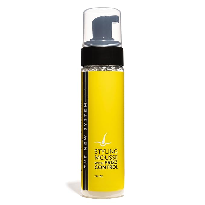 The Hair Diagram - Ashley Marie Styling Mousse with Frizz Control - Natural Ingredients - Volumizing & Moisturizing Mousse - Quick Dry, No Flake Formula - Color Safe - Paraben & Sulfate Free - 7oz