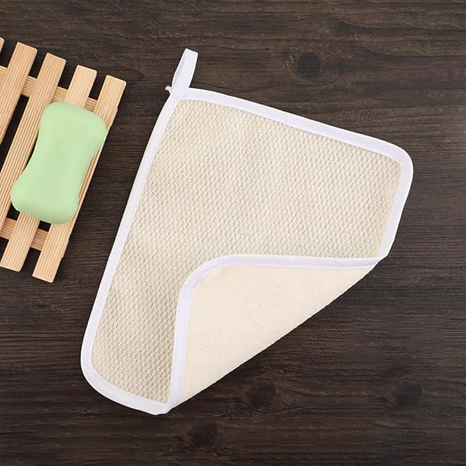 3 Pcs Exfoliating Shower Towels Nylon Washcloth Towel Body Wash Cloth Face Body Scrubber Towel Soft Weave Bath Cloth Massage Scrub Cloth for Women Men