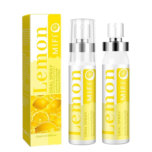 PEGO Breath Spray,Oral Breath Spray,Mouth Spray Breath Fresheners,Sugar-Free,Bad Breath for Adults,Portable,Long Lasting,Dry Mouth Spray,Removes Oral Odor (Lemon flavor*2Pack)