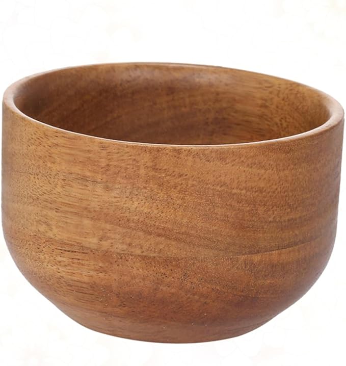 Angoily 2pcs Wooden Men Shaving Bowl Creative Shaving Soap Bowl for Home Barber Shop Men
