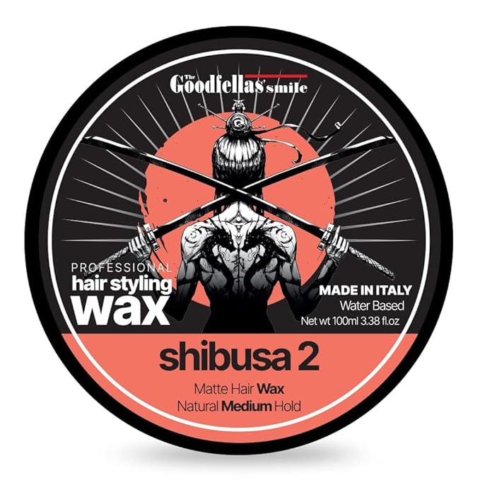 The Goodfellas' smile Hair Wax Pomade, Matte with Medium Hold Formula, 100ml, Made in Italy (Shibusa 2/Bergamot Orange, Musk & Cedar)
