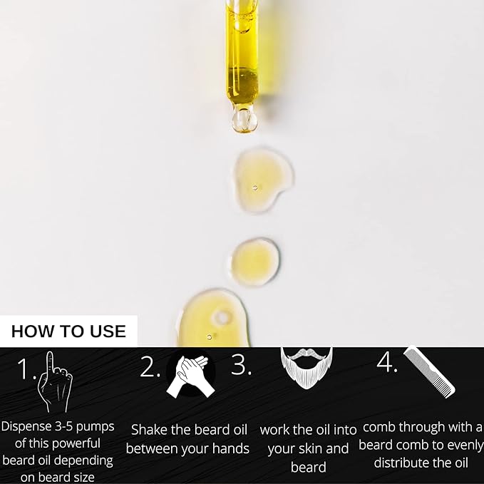 BAHAWAT Beard Oil -Premium Beard Oil Conditioner & Softener - Cedarwood & Citrus scent- Eliminates Beard Itch, Promote a Healthy, Full Beard, Natural Ingredients, 2 ounce.