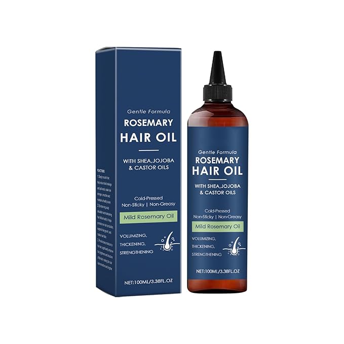 100ml Rosemary Hair Growth Oil - Scalp Care & Hair Repair Treatment with Jojoba & Castor Oils for Dry, Damaged Hair - Reduces Split Ends & Frizz