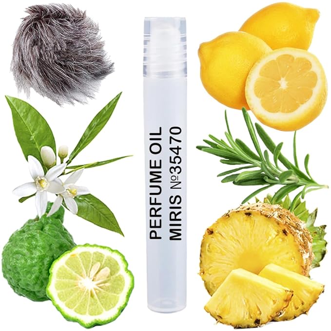 MIRIS No. 35470, Inspired by Chrome, Long-Lasting Perfume Oil for Men Roll-On, Rollerball 0.34 Fl Oz / 10 ml