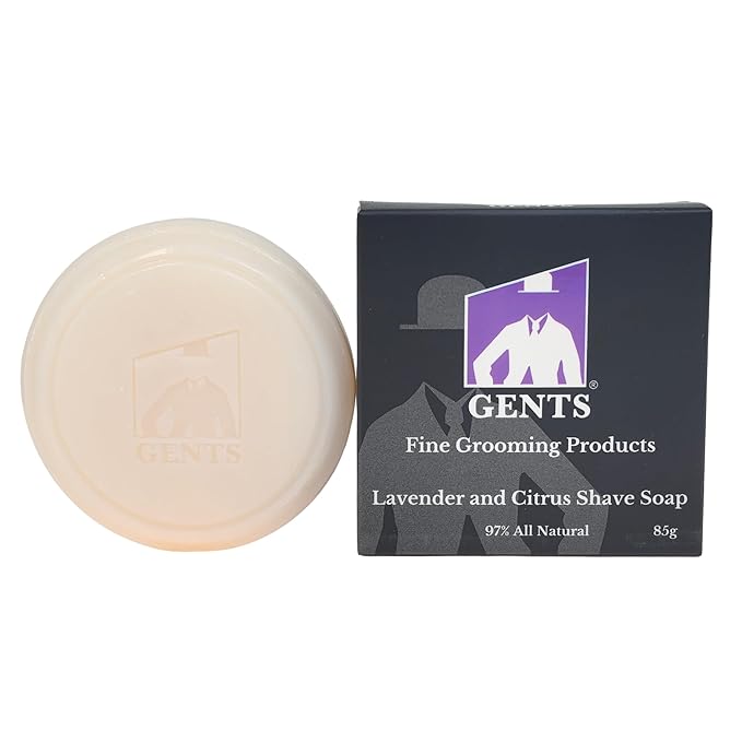 G.B.S Men's Lavender and Citrus Shaving Soap 97 Percentage All Natural Enriched with Shea Butter and Glycerin, 3-Ounce, Pack of 1