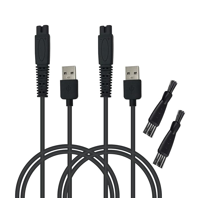 Charging Cord Compatible for Freebird Head Shaver Shaving Kit Electric Razor Charger Cable, 2 PCS