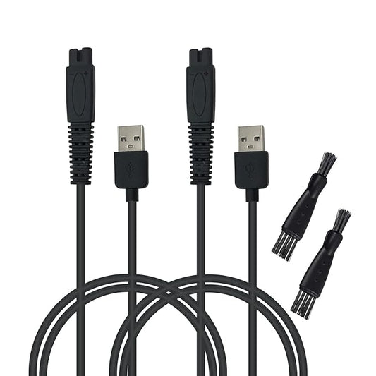 Charging Cord Compatible for Freebird Head Shaver Shaving Kit Electric Razor Charger Cable, 2 PCS