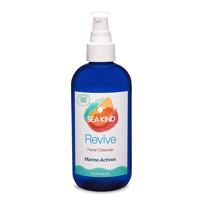 Revive Facial Cleanser, Natural Face Wash with Marine Actives (Sea Kelp), Aloe Vera and Natural Skin Nourishing Ingredients, Gentle, Non-Drying and Non-Oily, Vegan Face Wash for Women and Men, 8 fl oz