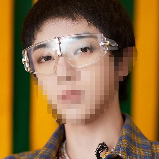 Full-enclosed wide-rim sunglasses new punk style hip-hop glasses men's UV protection sunglasses