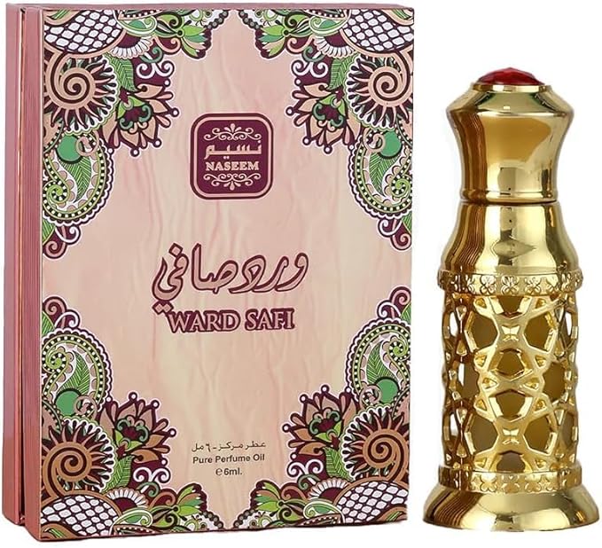 Naseem Ward Safi Perfume Oil 6ml | Alcohol-Free Rose, Sandalwood & Musk Eau De Parfum for Men & Women | Luxurious Long-Lasting Arabian Fragrance | Ideal Gift for Perfume Lovers & Everyday Use