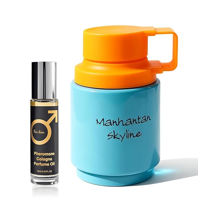 Manhattan Skyline Men's Cologne 3.4 Fl. Oz Eau De Parfum, Fresh Lavender, Coconut & Tobacco Scents,Pheromone Parfum