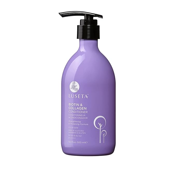 Luseta Biotin & Collagen Conditioner Thickening for Hair Loss, 16.9oz Biotin Hair Conditioner for Hair Growth - Infused with Argan Oil to Repair Damaged Dry Hair - Sulfate Free Paraben Free