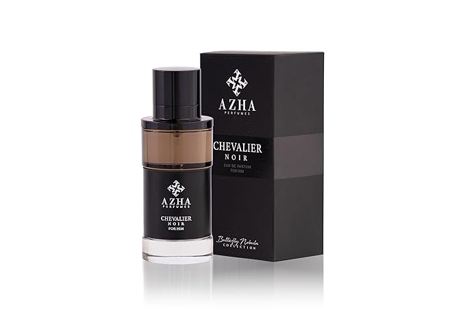Chevalier Noir Eau de Parfum for Men, Leather Incense Fragrance Spray with Mandarin, Suede & Incense, Premium Long Lasting Men's Cologne, Butterfly Nebula Collection, 3.4 Fl Oz